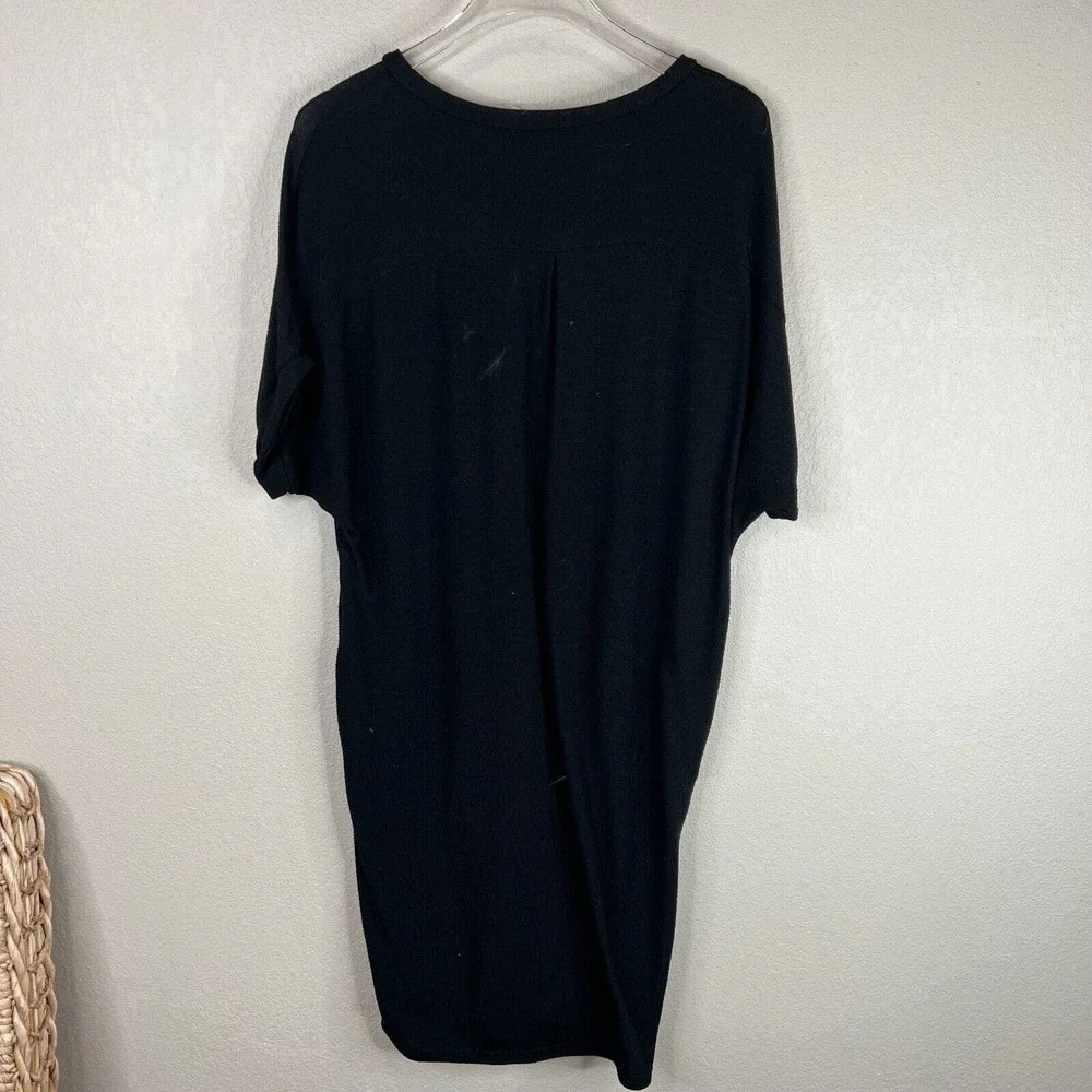Nu New York Women's Crewneck Pullover Ribbed Dress Black Blue Size 1 Capsule - Picture 8 of 10